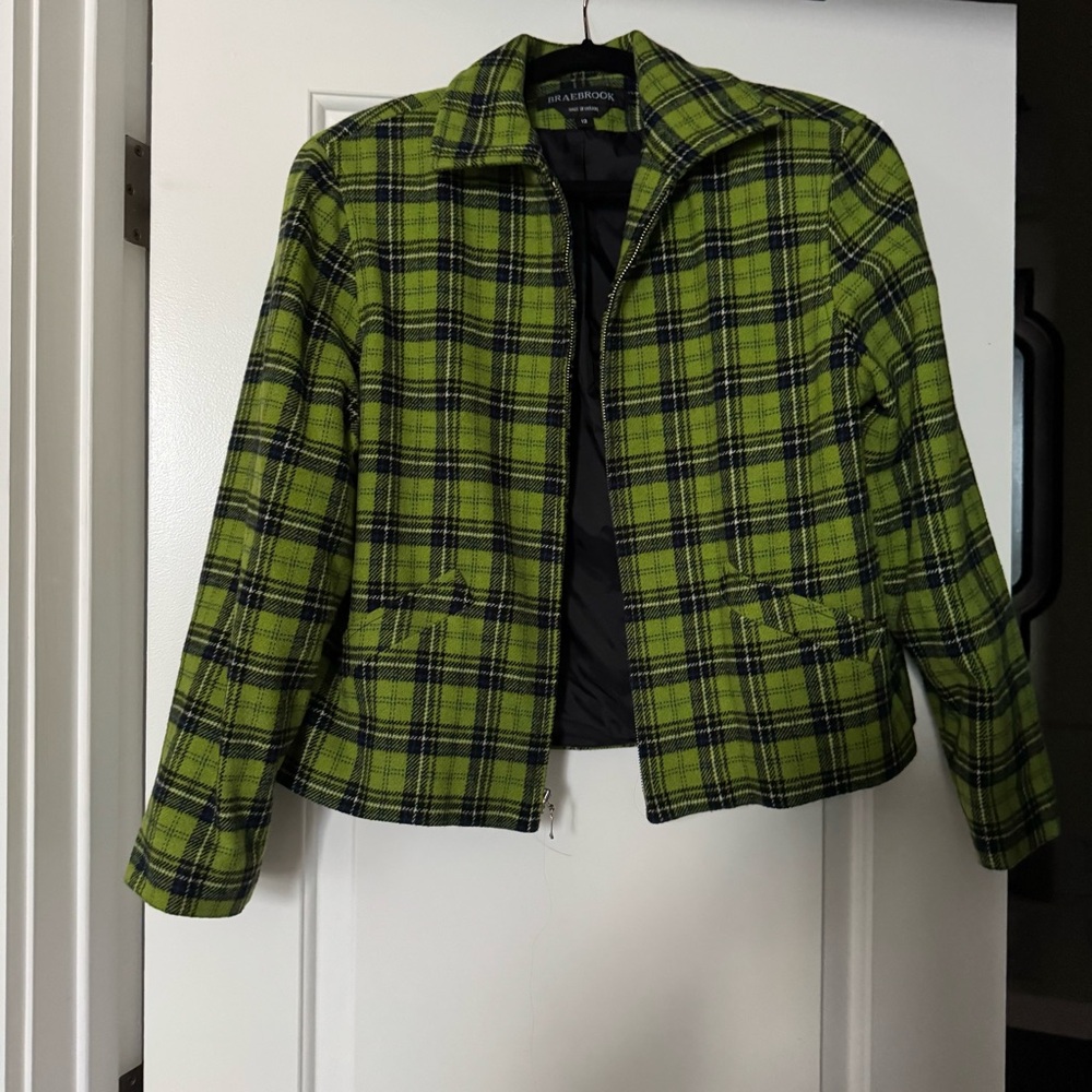 Braebrook Vintage Green Plaid Jacket